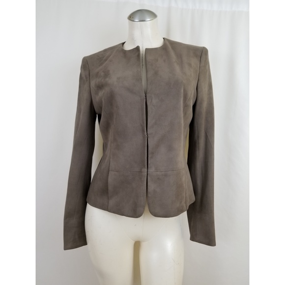 Jones New York Jackets & Blazers - Jones New York Size M Taupe Faux Suede Blazer